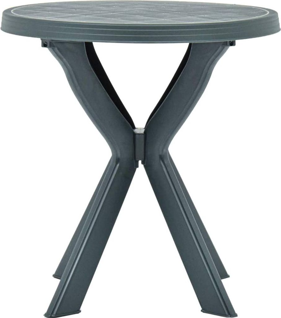 vidaXL Bistro stôl zelený Ø70 cm Plastový Obrázok produktu 