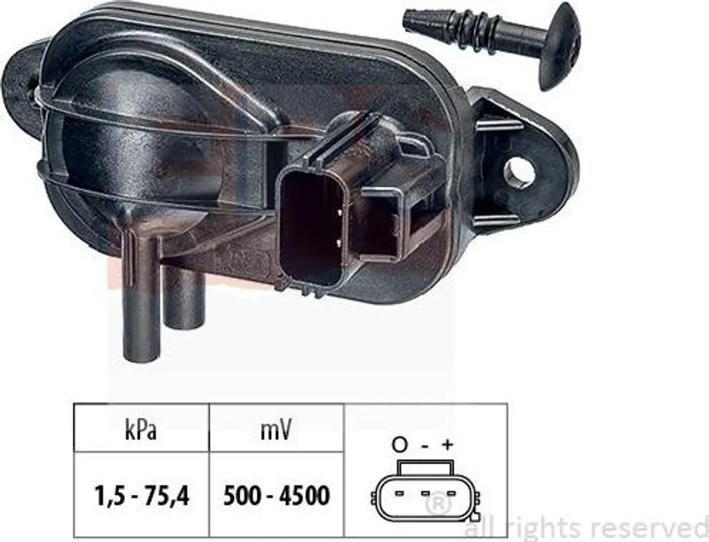 Capteur de pression d'air EPS 1.993.268 pour réglage d'altitude OE 1315630