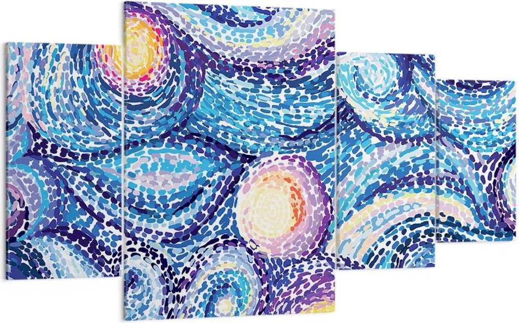 Bild auf Leinwand - Leinwandbild - Abstraktion modern - 160x90cm - Wand Bild - Wanddeko - Leinwanddruck - Bilder - Kunstdruck - Wanddekoration - Le...