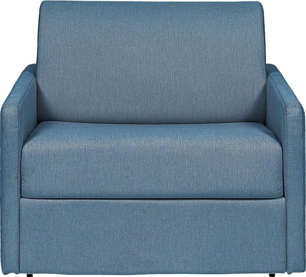 Klappbarer Express-Sessel mit blauer Polsterung - 14 cm Matratze - CALIFE