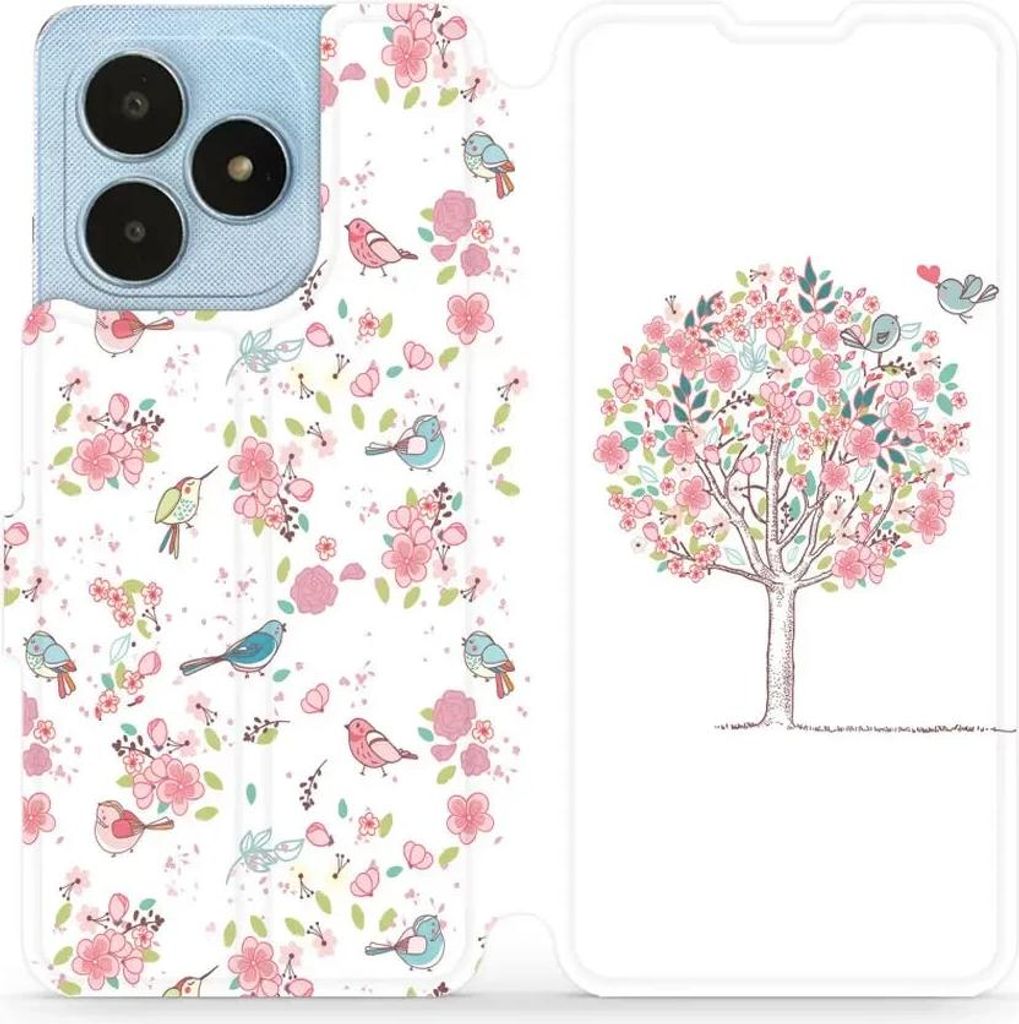 Handyhülle mit klappe für Realme Note 50, Mobiwear Book, Rosa Hain