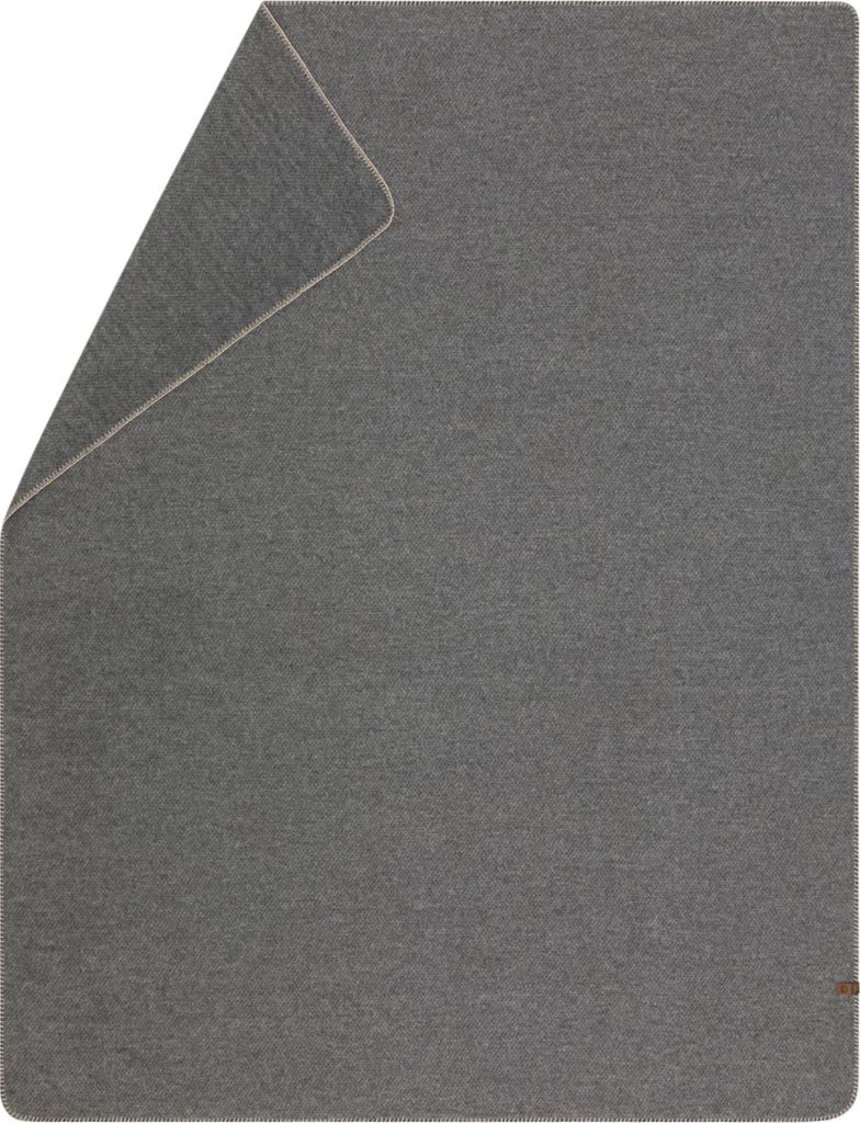Wolldecke falsches Uni Farbe Grau 160x200cm von David Produktbild 
