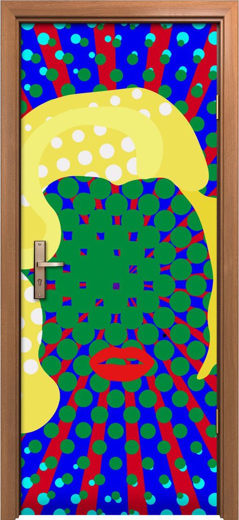Türposter 80x200 cm Türaufkleber Türtapete Türfolie Klebefolie groß blonde Frau Marilyn Ikone