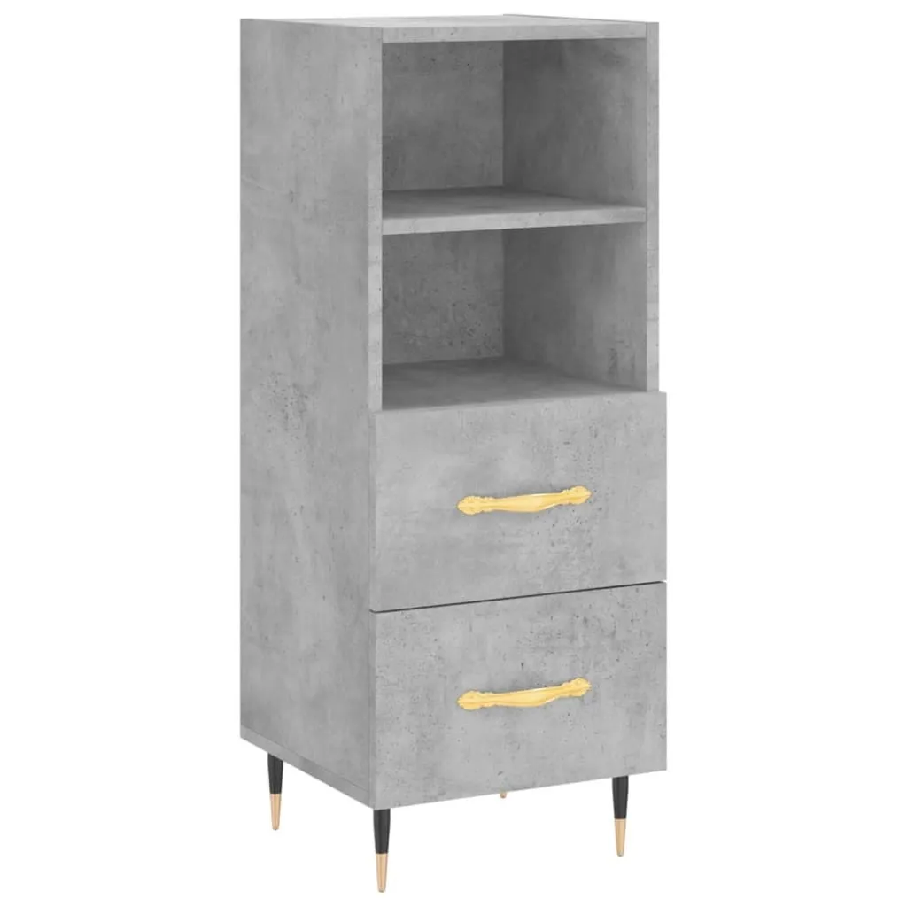 SYFAX™ Credenza Grigio Cemento 34,5x34x90 cm | Mobiletto Multistrato Design
