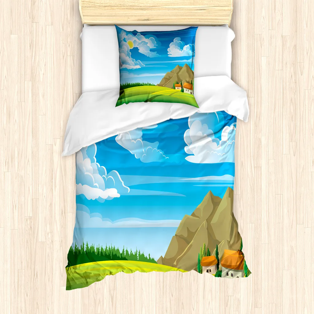 Set Copripiumino Singolo ABAKUHAUS Montagna 135x200 cm - Offerta Online