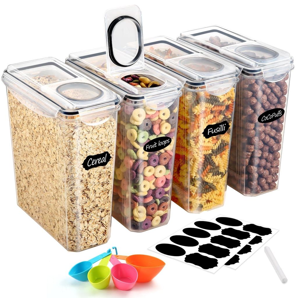 YASHE 4 Stücke Vorratsdosen Set 3.7L, Vorratsdosen mit Produktbild 