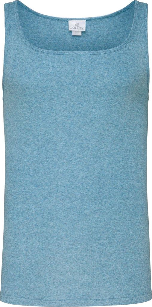 Jockey Herren Unterhemd - Spurt A-Shirt, Fitted, Baumwolle, einfarbig Blau 2XL