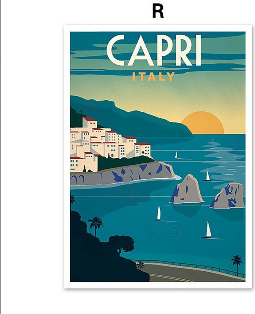 TPFLiving Kunstdruck LW-1550 (OHNE RAHMEN) Poster - Leinwand - Wandbild - Hochauflösender Giclée-Druck, langlebig und hochwertig - Berühmte Stä...