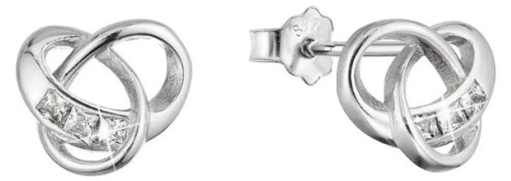 Boucles d'oreilles argent 925 et zircons 11524.1 - Design exclusif