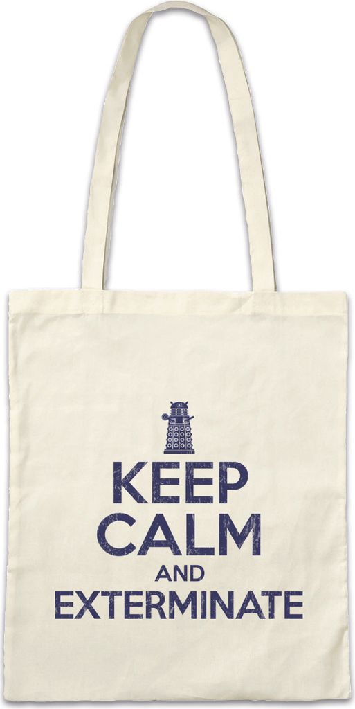 Urban Backwoods Keep Calm And Exterminate, Stofftasche, Farbe: Beige