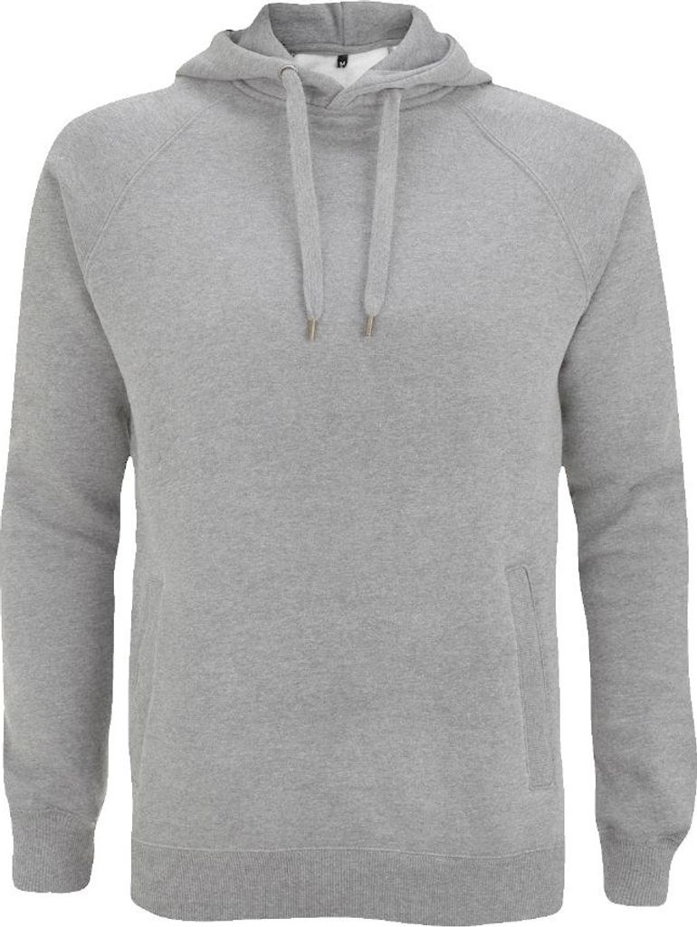 Uni Kapuzenpullover mit breiter Kordel, doppelt genähter Kapuze und flauschig angerauter Innenseite