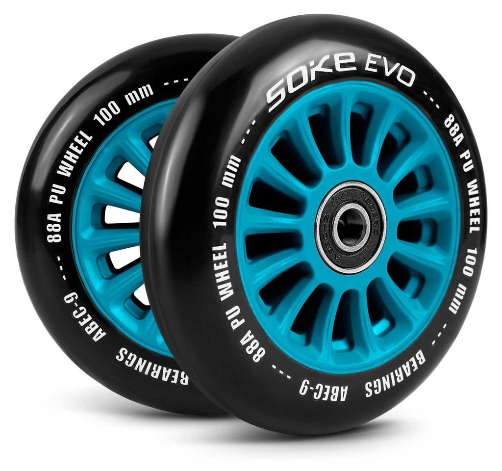 Rollerskijven, 100 mm, blauw, 2 stuks Productafbeelding 