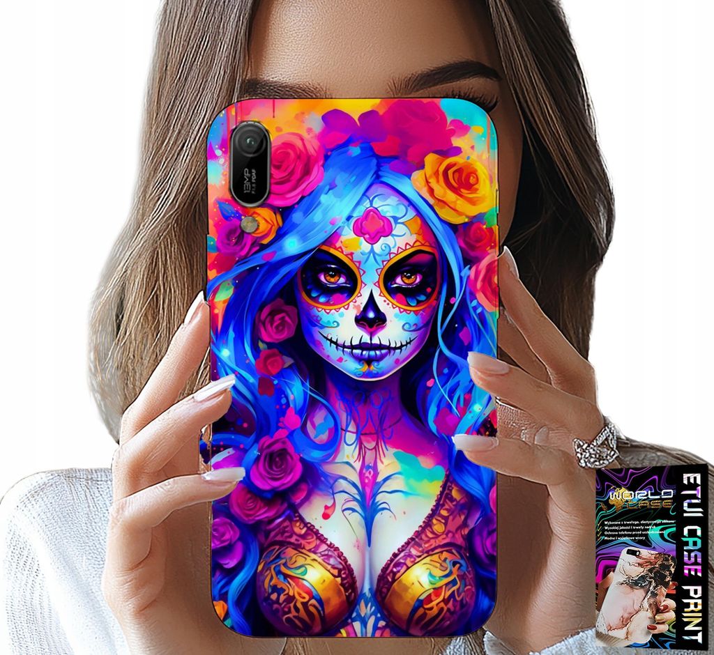 Fall Für Huawei Y6 2019 - Mexikanische Bunte Königin Des Todes