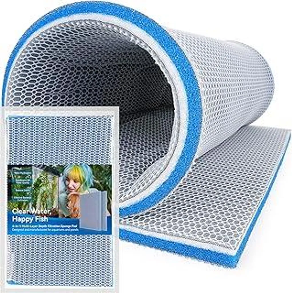 Ovatta Filtrante Borlech 40x30x1.5cm - Spugna per Filtro 8D Acquario