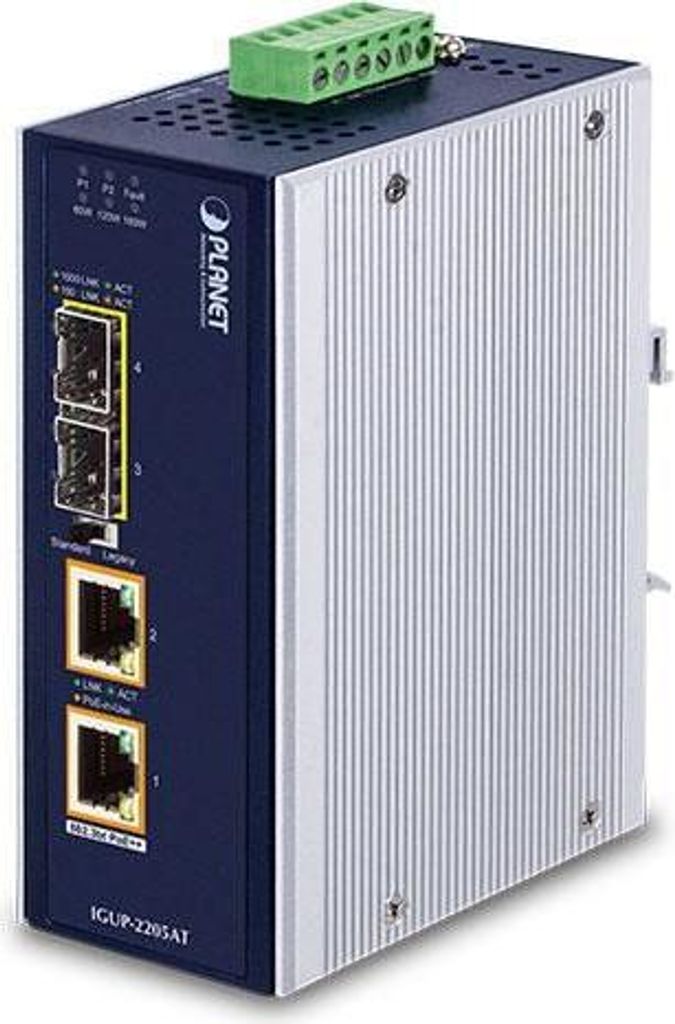 Planet IGUP-2205AT - Medienkonverter - 1GbE - 10Base-T, 1000Base-LX, 1000Base-SX, 100Base-TX, 1000Base-T, 1000Base-BX - RJ-45 / SFP (mini-GBIC)