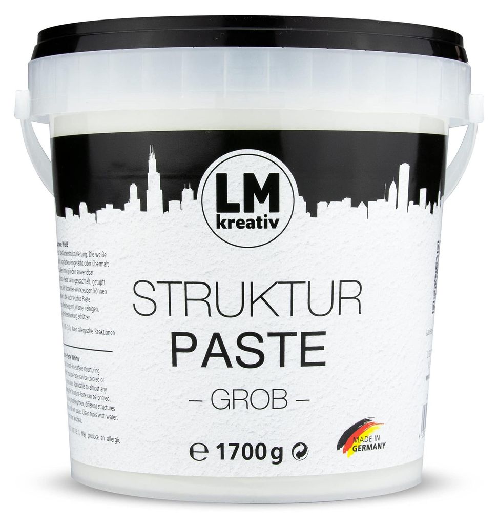 LM-Kreativ Strukturpaste grob 1,7 kg, Weiß – Texture Paste Produktbild 
