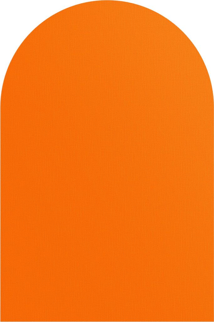 DEQORI Fototapete Rundbogen 120x180 cm 'Unifarben - Orange' Wand Tapete Leinwand Sticker