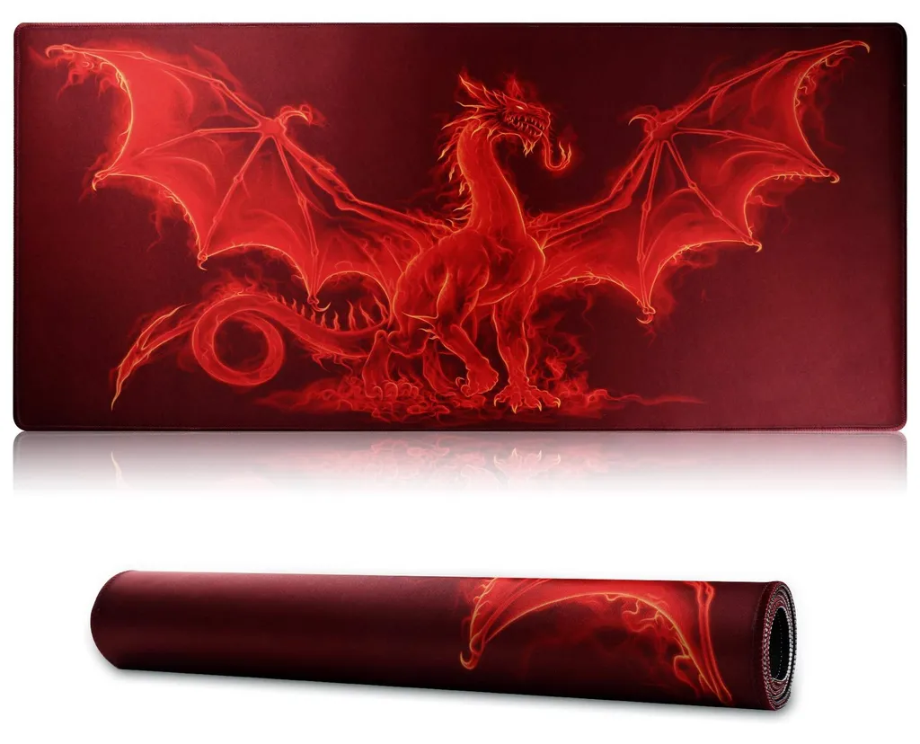 Tapis de bureau XXL antidérapant 90 x 40 cm pour setup gaming et pro