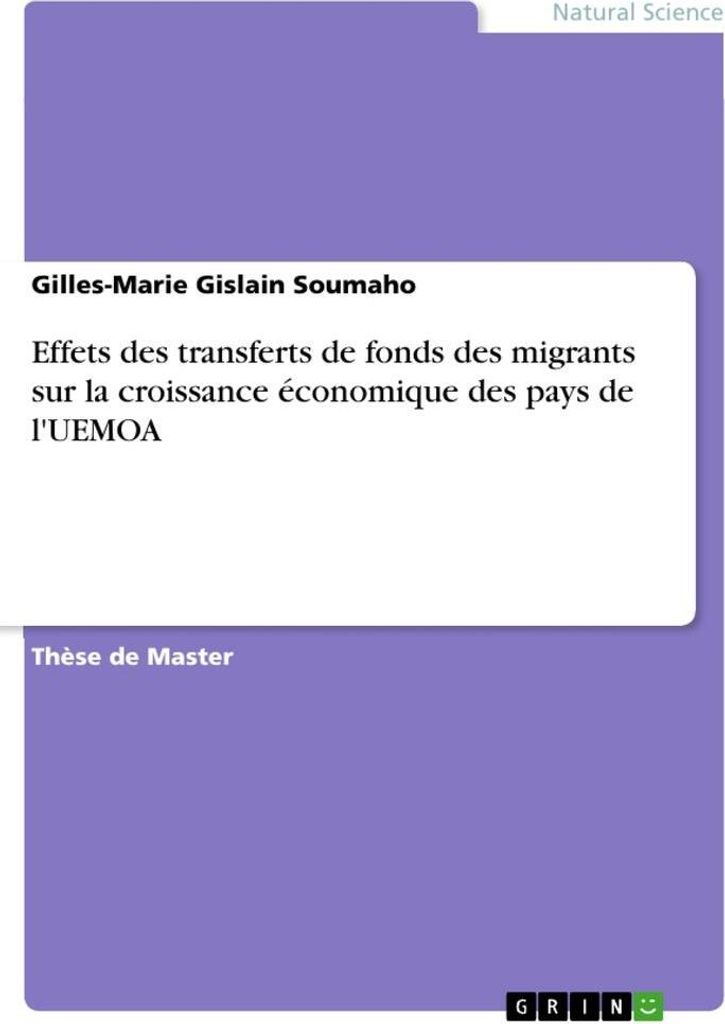 Effets des transferts de fonds des migrants sur la croissance économique des pays de l'UEMOA