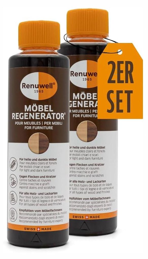 Renuwell Möbel-Regenerator Holzpflegemittel Spar-Set 2 x 270 ml