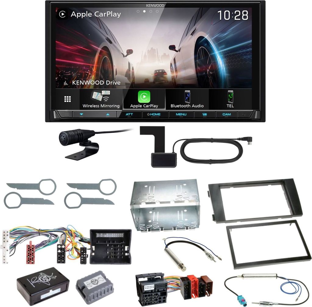 Kenwood DMX8021DABS Android Auto CarPlay Einbauset für Audi Produktbild 