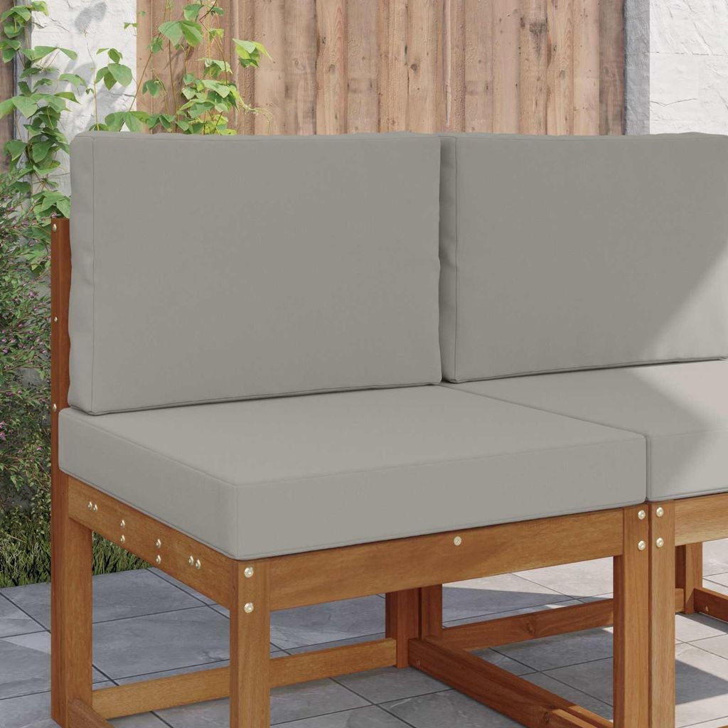 Sofakissen für draußen (2 pcs)- CLORIS - Grau Polyester - Gartenmöbelauflagen C1661