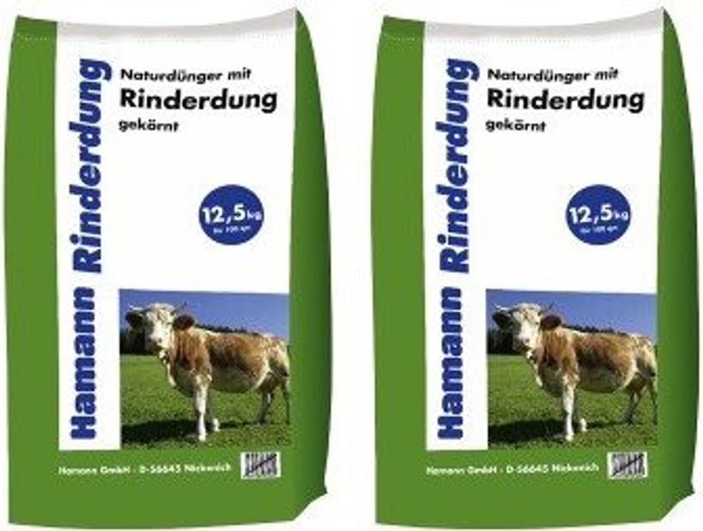 Hamann Mercatus Naturdünger mit Rinderdung 2 x 12,5 kg