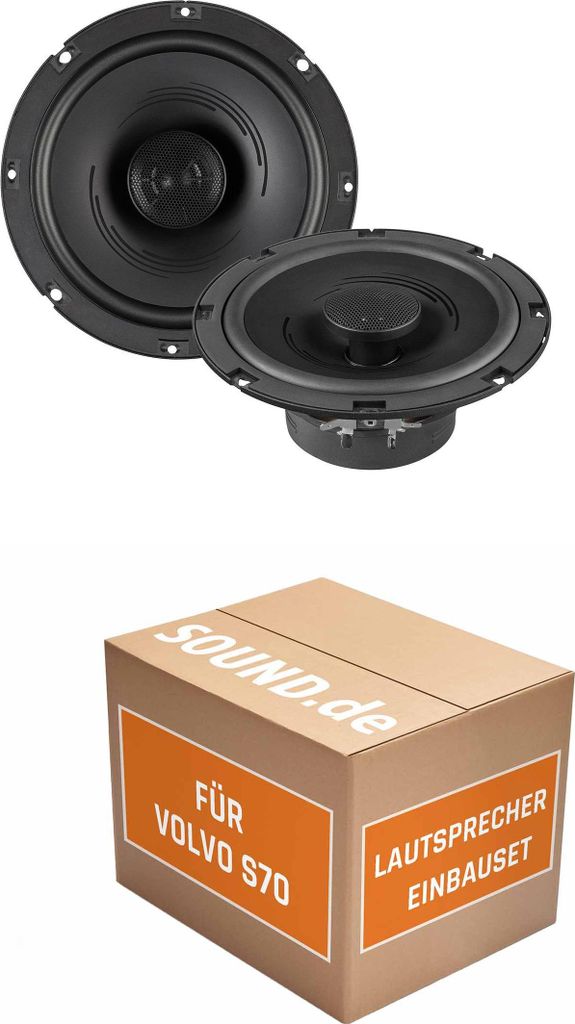 Lautsprecher Boxen Einbaupaket Front Helix PF C165.2 passend für Volvo S70 | 2x Tief-Mitteltöner mit integriertem Hochtöner 120W MAX