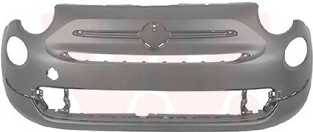 VAN WEZEL Stoßstange Stoßfänger für FIAT 500 (312) Grundiert Glatt Schwarz 1614576