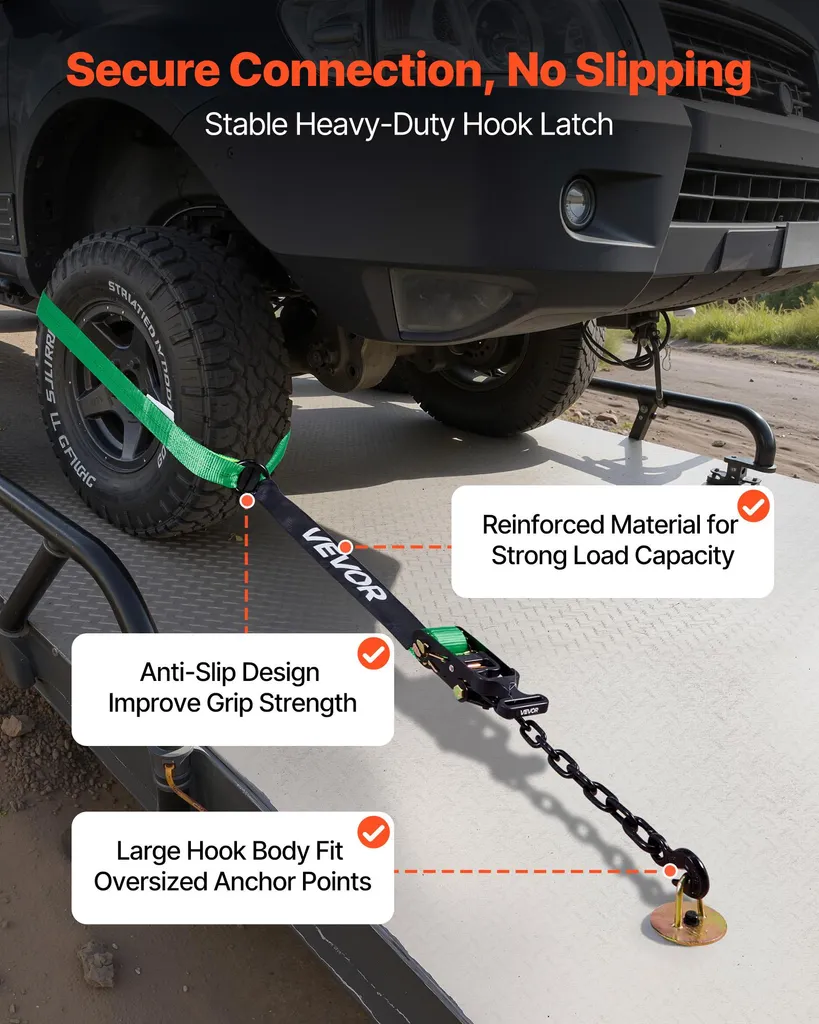 Sangle de Transport pour Remorque et Moto Kit de Fixation Roue 3m - 5