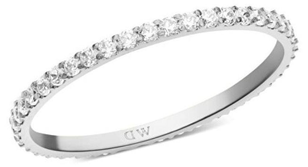 Funkelnder Stahlring mit kubischem Zirkonia Mirelle DW0040157 - Umfang: 50 mm