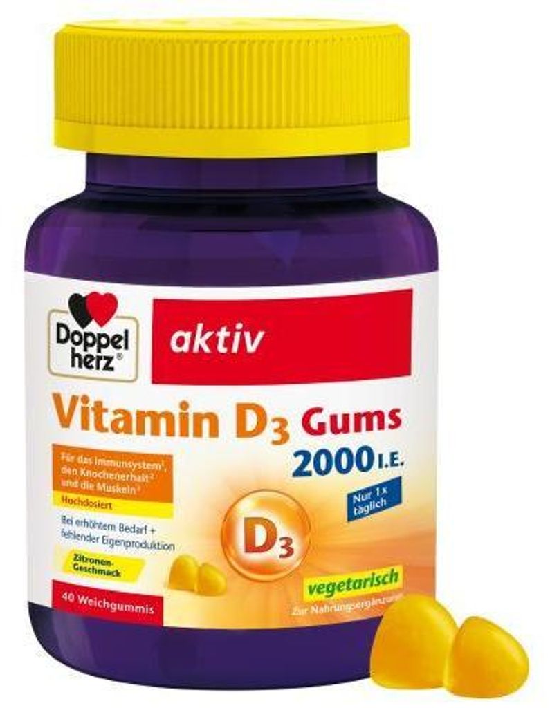 Doppelherz Vitamin D3 2000 I.E.Gums 40 St