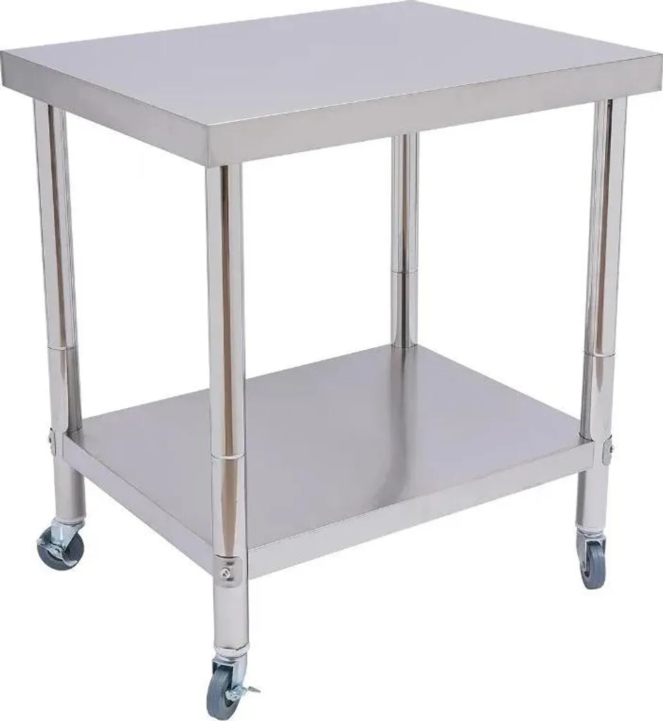 Plan de travail inox 76cm idéal pour cuisine pro ou garage organisé