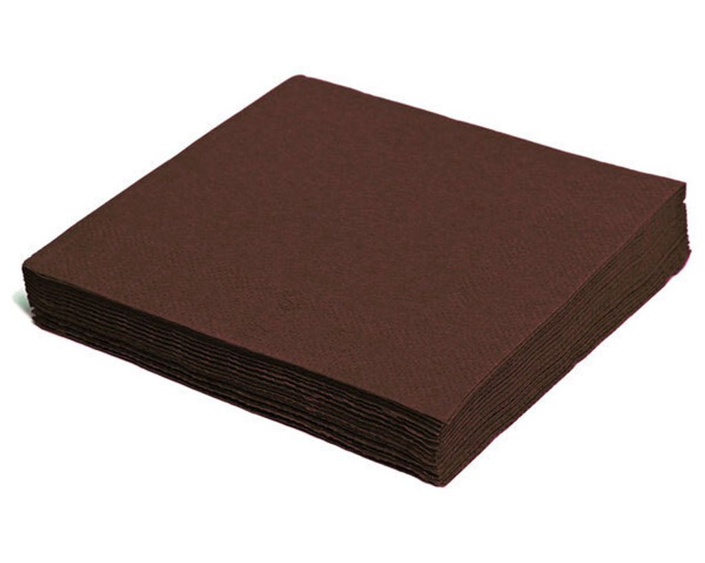 100x Servietten 33 x 33 cm 1/4 -Falz 2-lagig braun Produktbild 