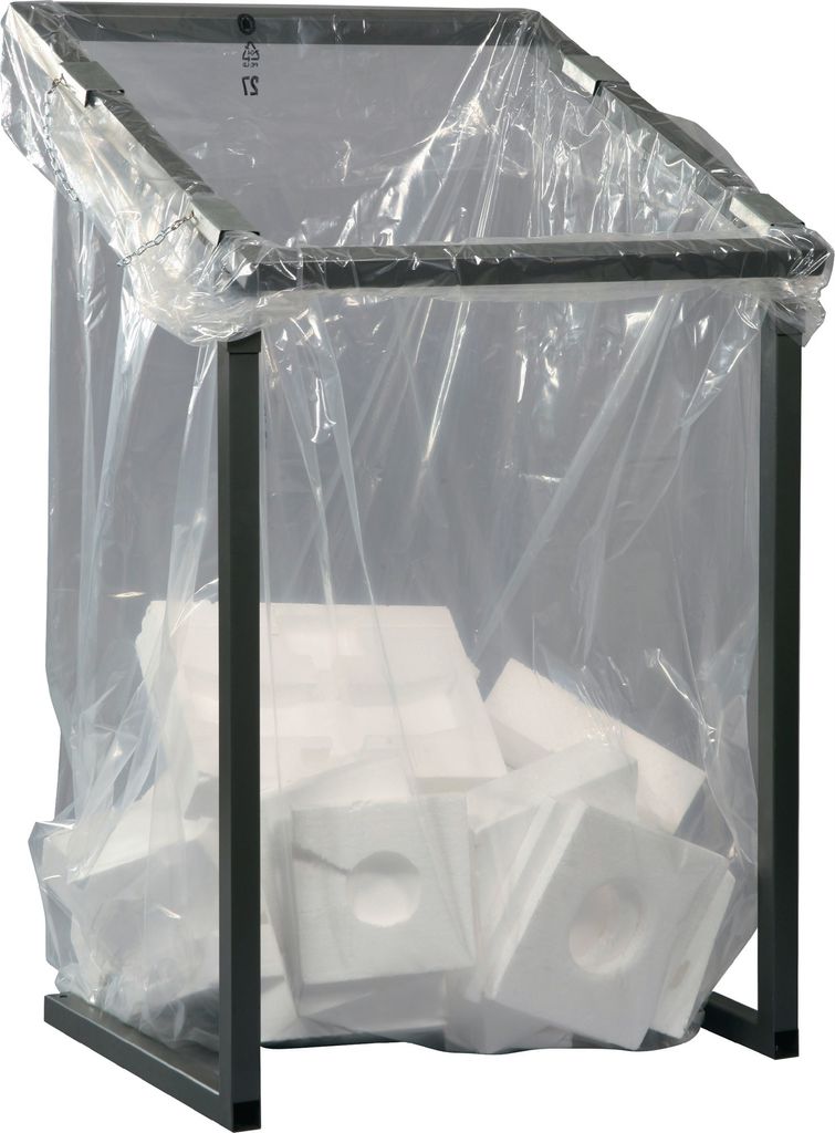 Renner Abfallsammler B730xT685xH1230mm Gestellrahmen eisenglimmer zerlegt - 8025-10