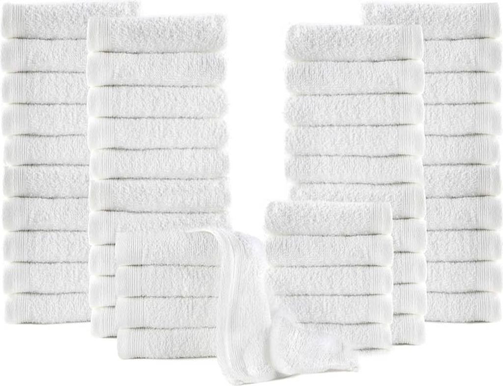 SYFAX Gästehandtücher 50 Stk. Baumwolle 350 g/m² 30 x 30 cm Weiß