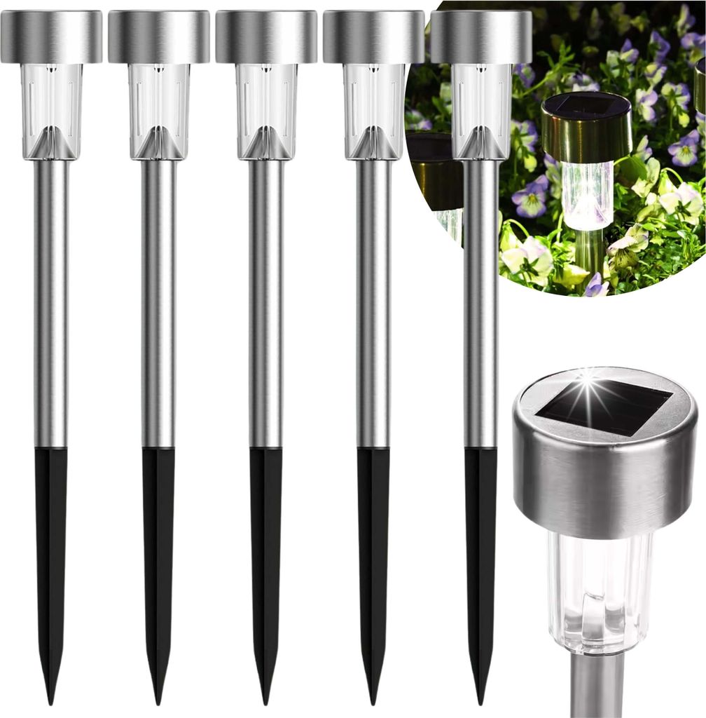 5X Solarleuchte set LED Gartenlampen Solarlampen BLIXTAR