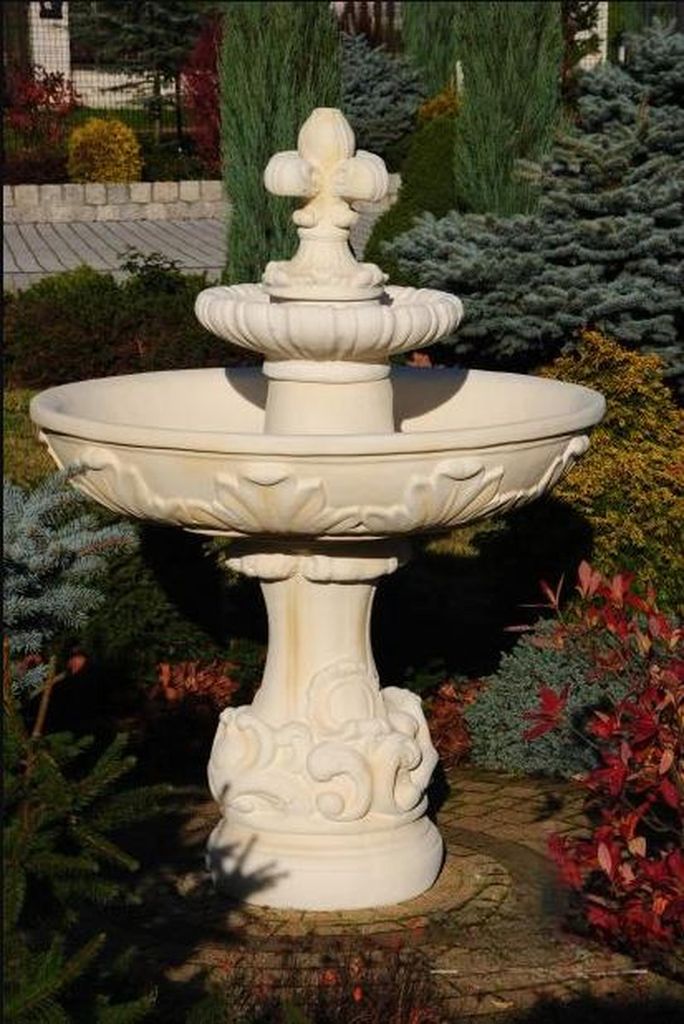 Springbrunnen Froschbrunnen Brunnen Steinbrunnen Gartenbrunnen Fontaine 150cm
