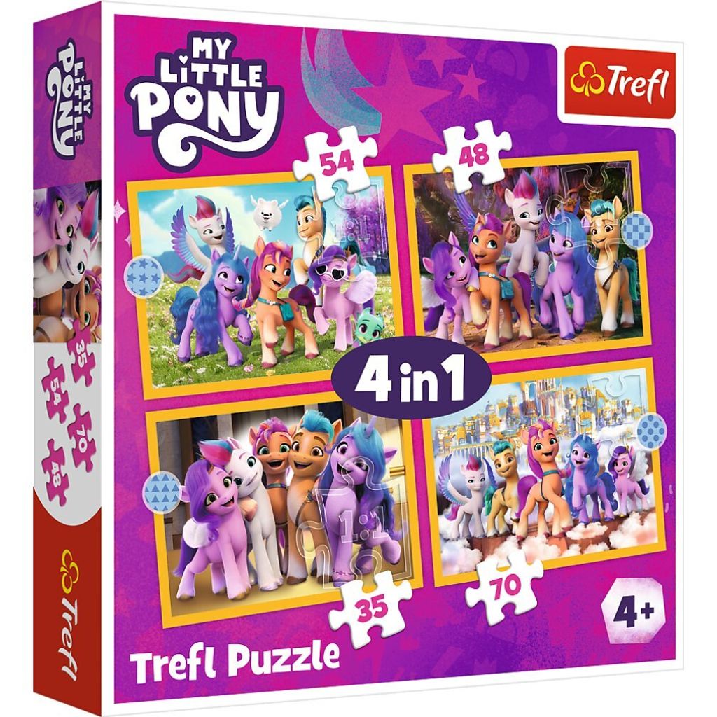 Puzzle 4in1 Meet the Pony TREFL Image du produit 