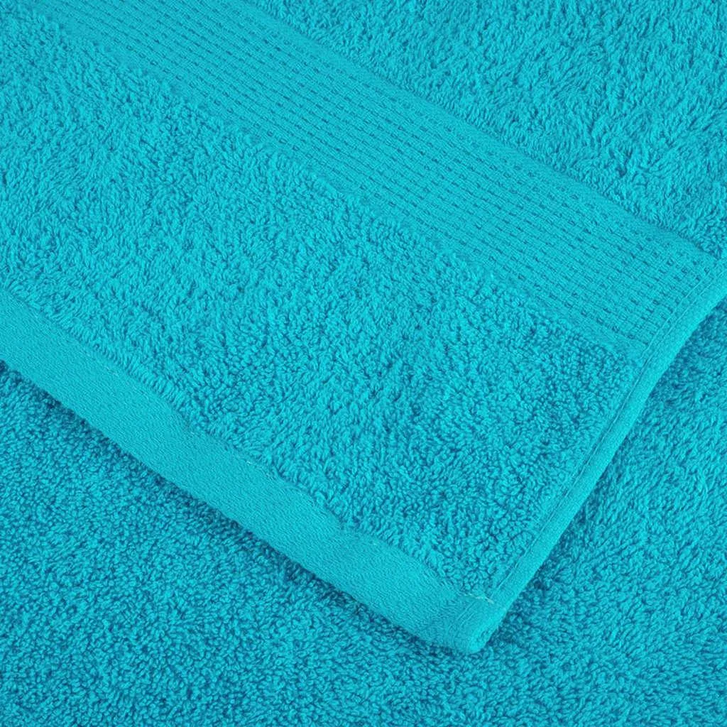 Asciugamani vidaXL 4 Pezzi Cotone Turchese | Morbidezza Premium Bagno - 5