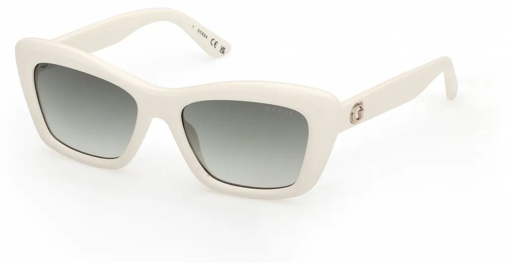Lunettes de soleil Guess GU00195 White Green Shaded 52/17/140 Mode