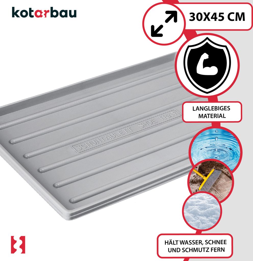 KOTARBAU® Sada 2 podnosov na odkvapkávanie topánok 45x30 cm Obrázok produktu 4