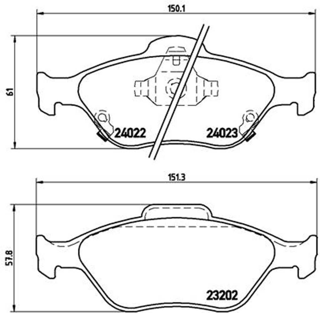 Brembo Bremsbelagsatz, Scheibenbremse Vorderachse P 83 085