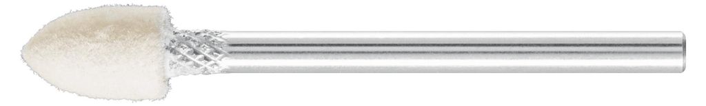 PFERD TOOLS harte Filzpolierstifte Spitzkegelform Ø 6x10mm Schaft-Ø 3 mm 10 Stk
