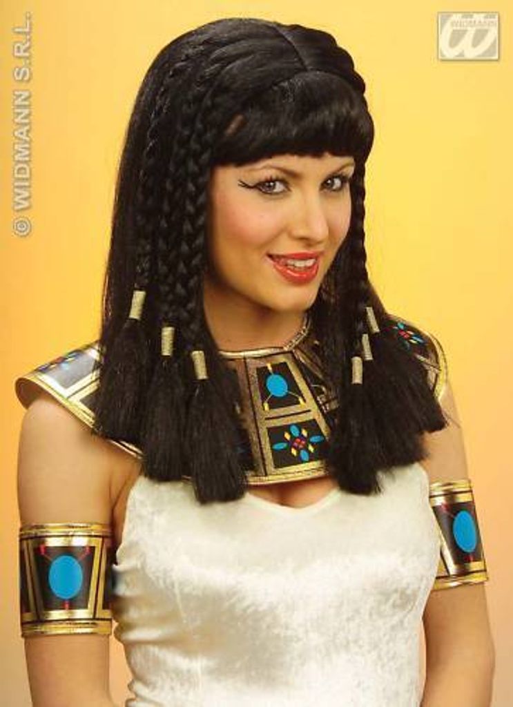 Perücke schwarz Kleopatra mit Pony Cleopatra Perücke - Produktbild 