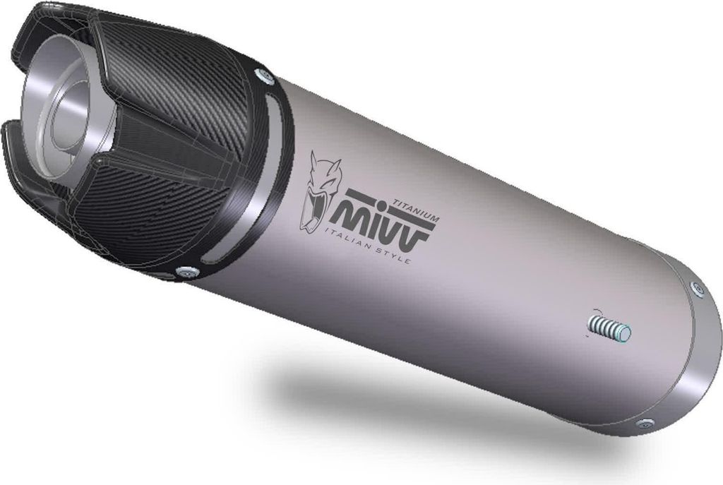 MIVV AK-1 genehmigte Slip-On Auspuffanlage Titan mit Carbon-Endkappe für HONDA CBR 600 RR