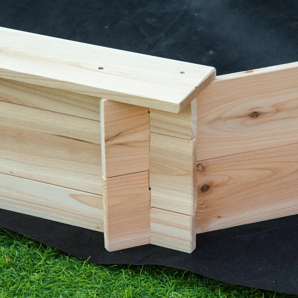 Outsunny Bac à Sable Octogonal en Bois Massif 140cm avec Bancs et Bâche