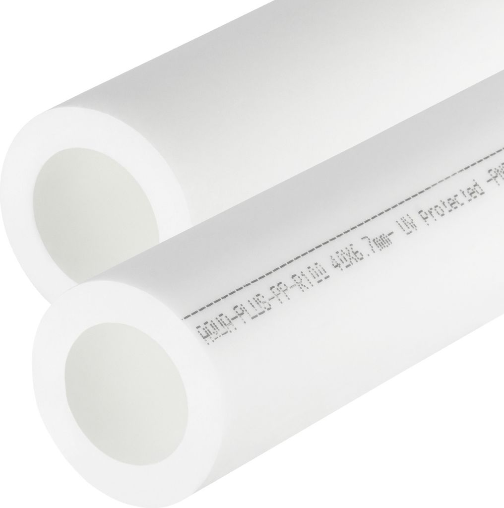 Ø 40mm x 2 Meter, PPR Aqua Plus Rohr in Weiß | Wasserrohr, Heizungsrohr Klimaleitung Fusiotherm