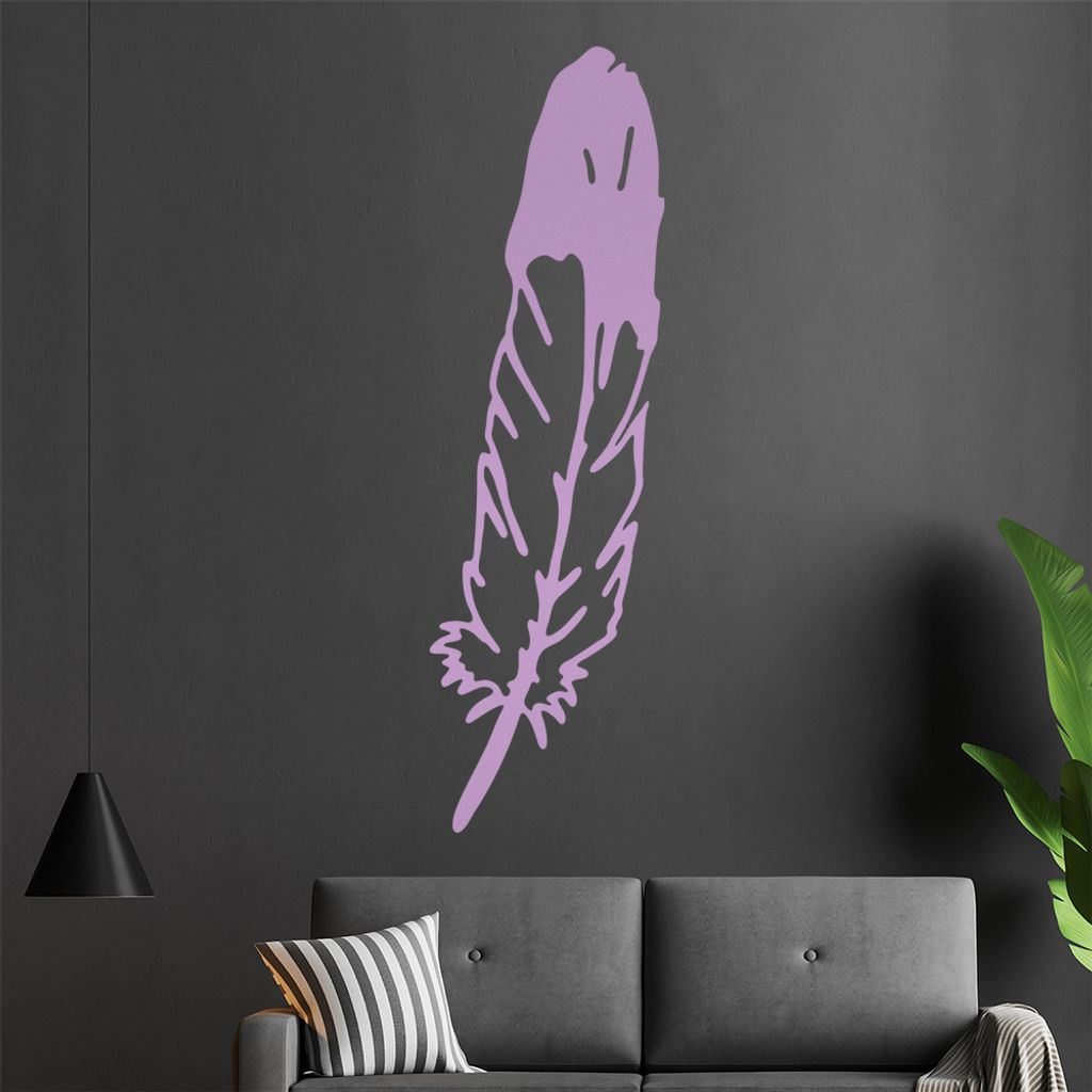 KIWISTAR Feder - Frieden Indianer Schmuck Vogel Wandtattoo in 6 Größen - Wandaufkleber Wall Sticker - Dekoration, Küche, Wohnzimmer, Schlafzimme...