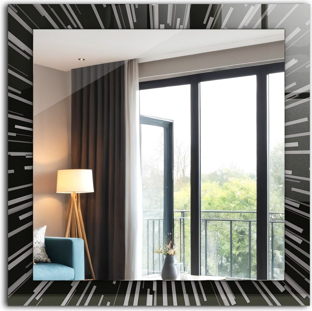 Bedruckter Spiegel - Wandspiegel - Dekorativer - Modern - 60x60 cm - Der Geschwindigkeitseffekt Des Lichts